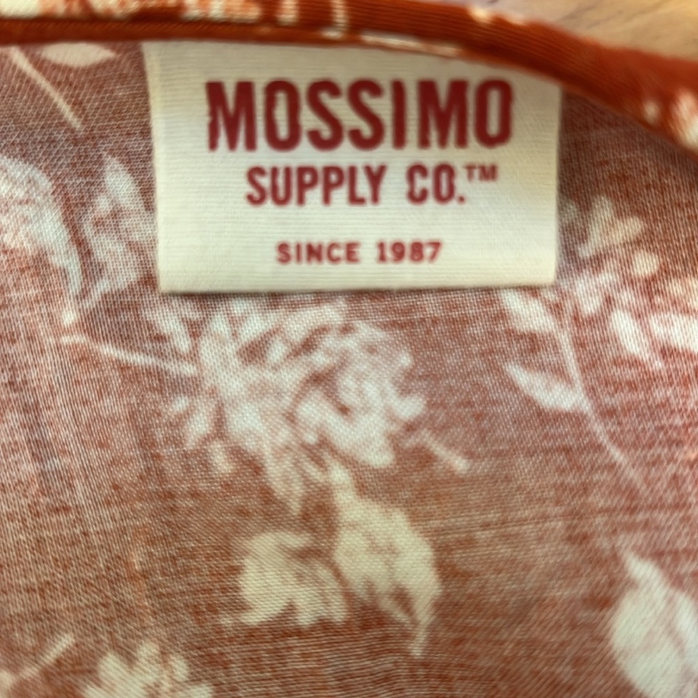 Medium Floral Wrap Dress in burnt orange by Mossimo - Picture 7 of 9